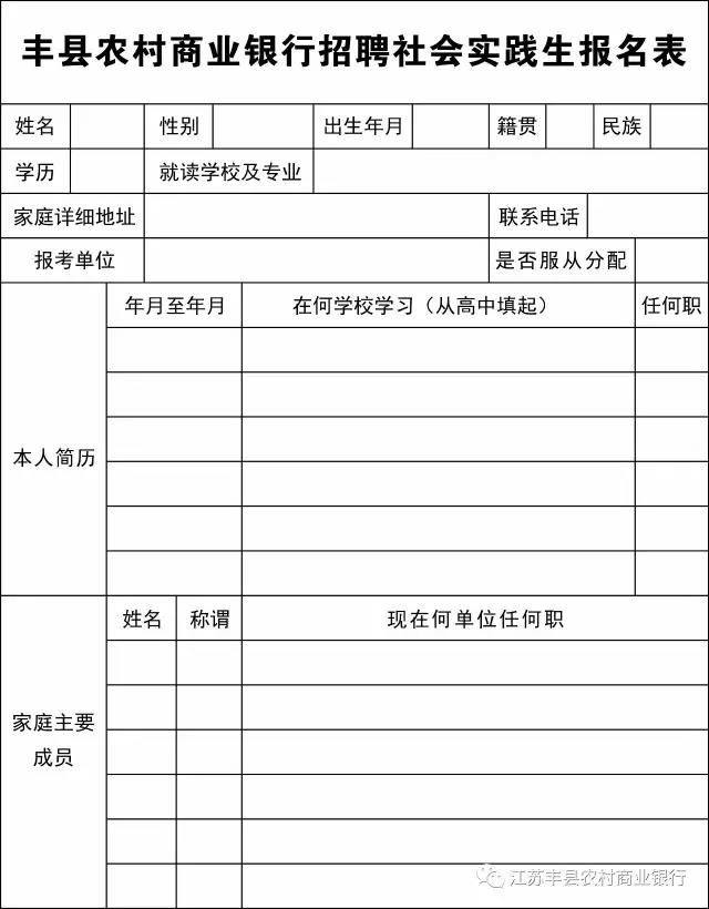 2017年豐縣農商銀行寒假大學(xué)生社會(huì )實(shí)踐招聘公告
